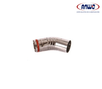 (HASTA AGOTAR STOCK) CURVA 45° 80mm INOX 0.5 C/SELLO